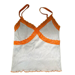 NWOT BDG Urban Outfitters Lilac Lavender Cami with Vibrant Orange Lace